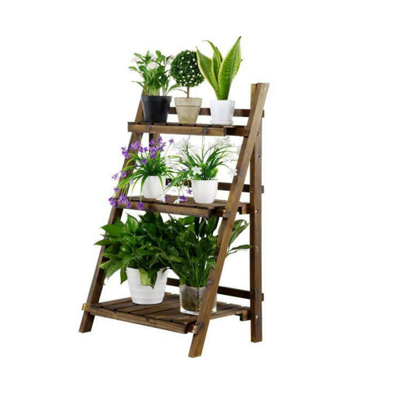 Good Price Wood Outdoor Tiered Plant Shelf For Multiple Plants Stand Indoor For Window Balcony Living Room Gardening