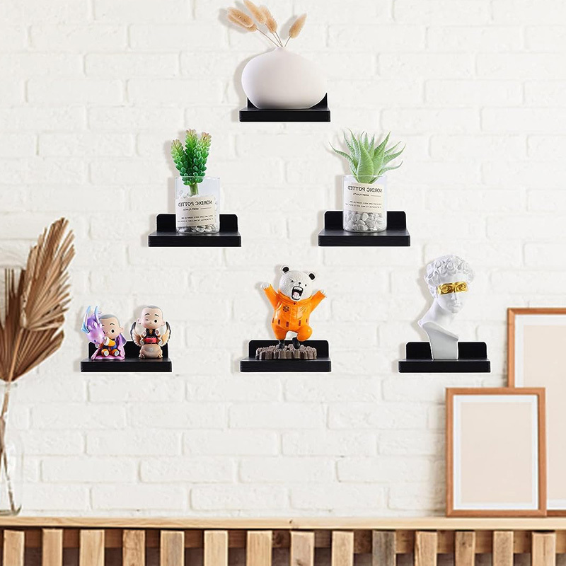 Wholesale Wall Decor Wall Mounted Storage Organizer Rack Small Wooden Floating Shelves