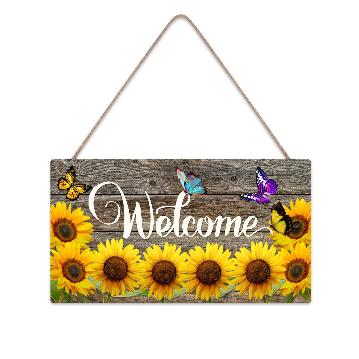 Sunflower Welcome Sign Front Porch Decor Fall Front Door Decor This is Us Our Home Plaque House Porch Decorations Wood Wall Sign