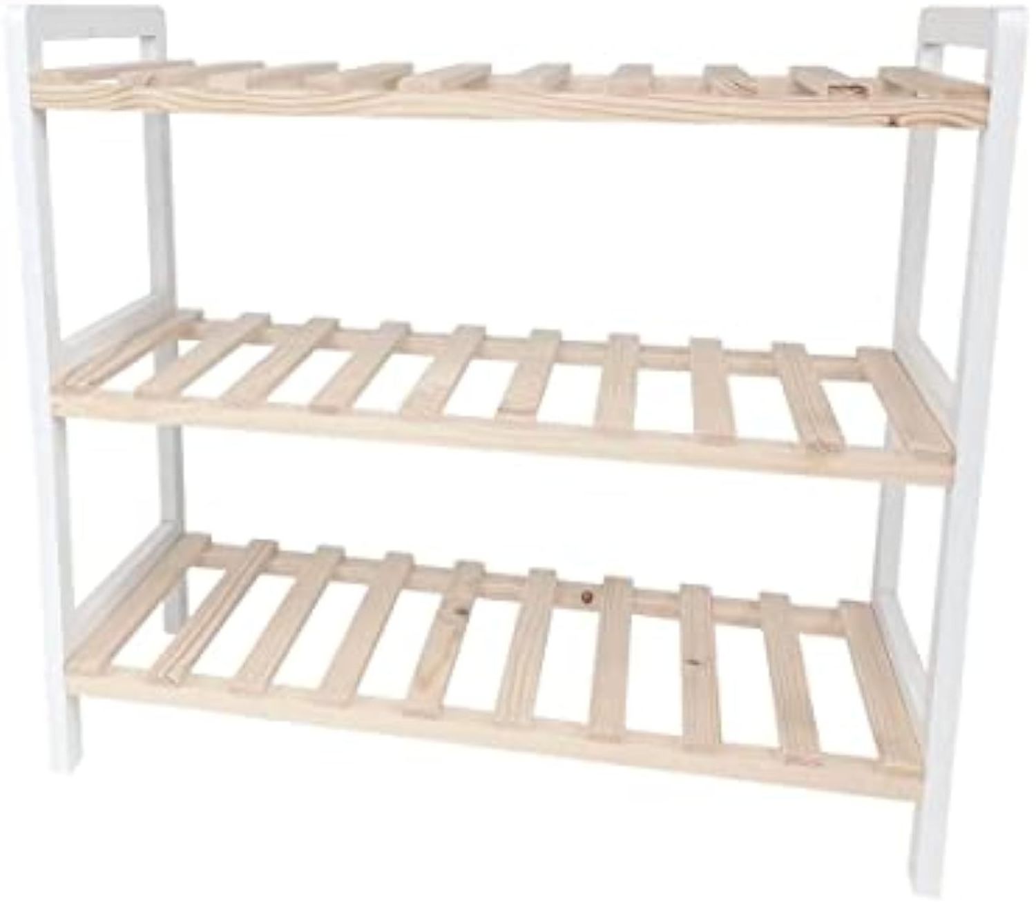 Wholesale Modern Entry Way wood white 3-tier Wooden 3-tier Bamboo Shoe Rack