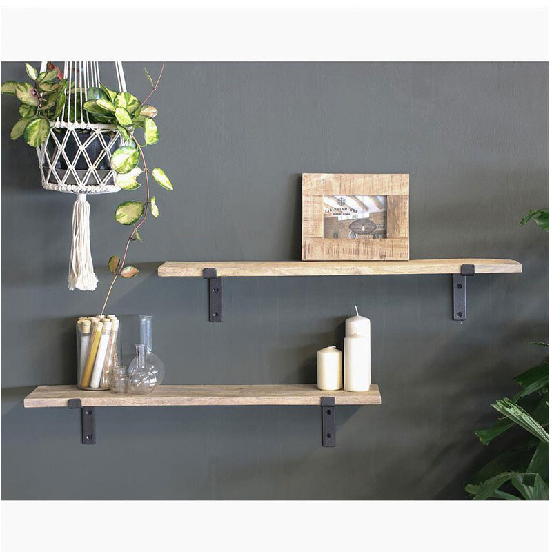 Wholesale Rustic Durable Home Decorative Floating Craft Wooden Floating Wall Shelf