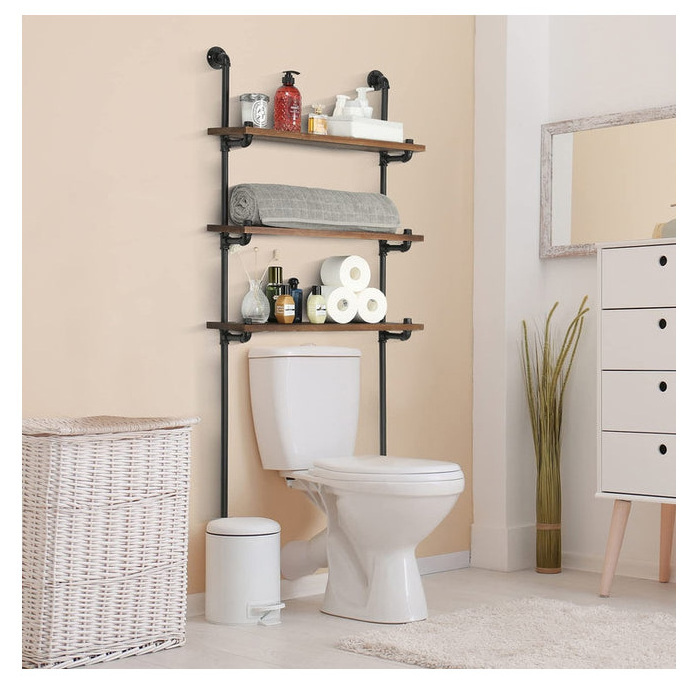 Good Product 4-tier Adjustable Wood Shelves Over The Toilet Storage Bathroom Organizer For Small Rooms Narrow Cabinet