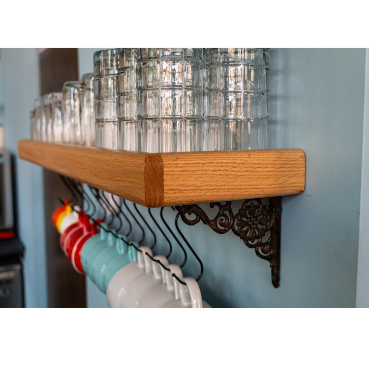 Wholesale Under Shelf Storage Wine Cup Rack Under Cabinet Hanging Wine Glass Rack Wall Shelf Floating