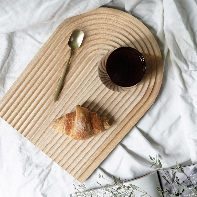 Modern Kitchen Latest Design Barware Serving Natural Small Trinket Decoration Wooden Tray For Tableware