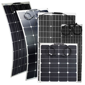 Factory Price 12V 100W Solar Power Panels flexible Solar Modules for battery charging ship caravan RV