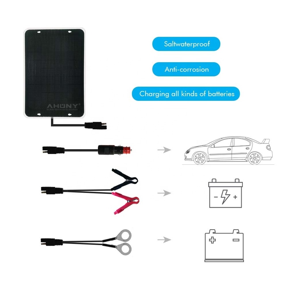 10w for travel to charge cellphone power bank laptop caravan solar panels solar battery trickle charger