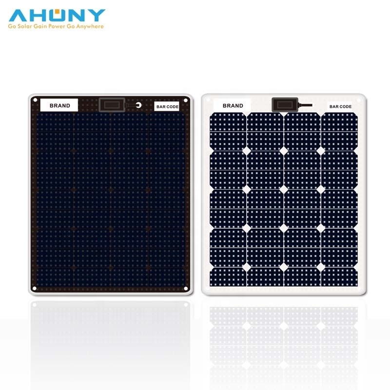 Semi ETFE Custom 100W 200W 18V Monocrystalline Semi Flexible Solar Panels Kits for Roof Car RV Boating Camping