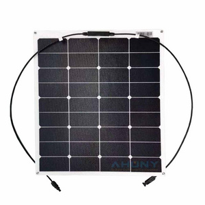 60w semi flexible solar panel thin film bendable back contact sunpower cell for golf cart yach