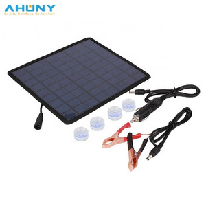 Useful 18V 5.5W Solar charger Solar Panel battery Charger For Car Moto Power other 12V Rechargeable Battery to protect battery