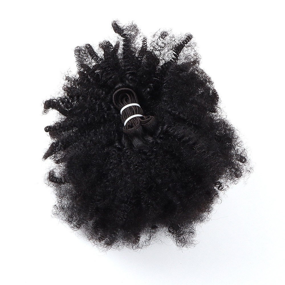 Best quality Afro kinky hair weave 4C twist afro curly hair bundle, Virgin Brazilian afro Kinky human hair