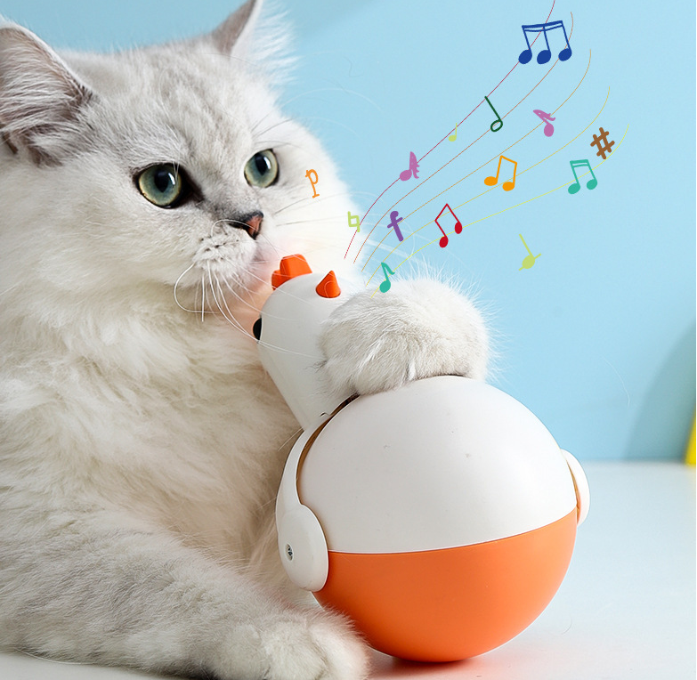 Electric Sounding Tumbler Smart Cat Toy Automatic Rotating Catch Training Cat toy Interactive Cat Laser Toy