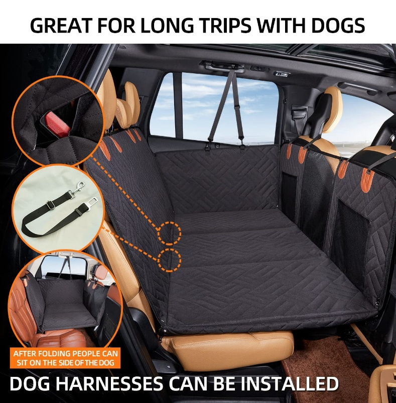 Multi-purpose New Design Hammock Dog Car Seat Protector Fold-able Scratch-proof Pet Dog Car Seat Cover