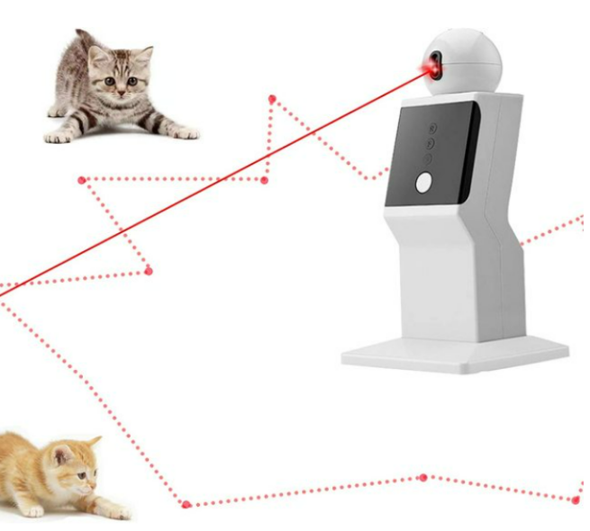 Cat Laser Toy Automatic Random Moving Interactive Laser Cat Toy for Indoor Kittens Dogs Cat Red Dot Exercising Toy