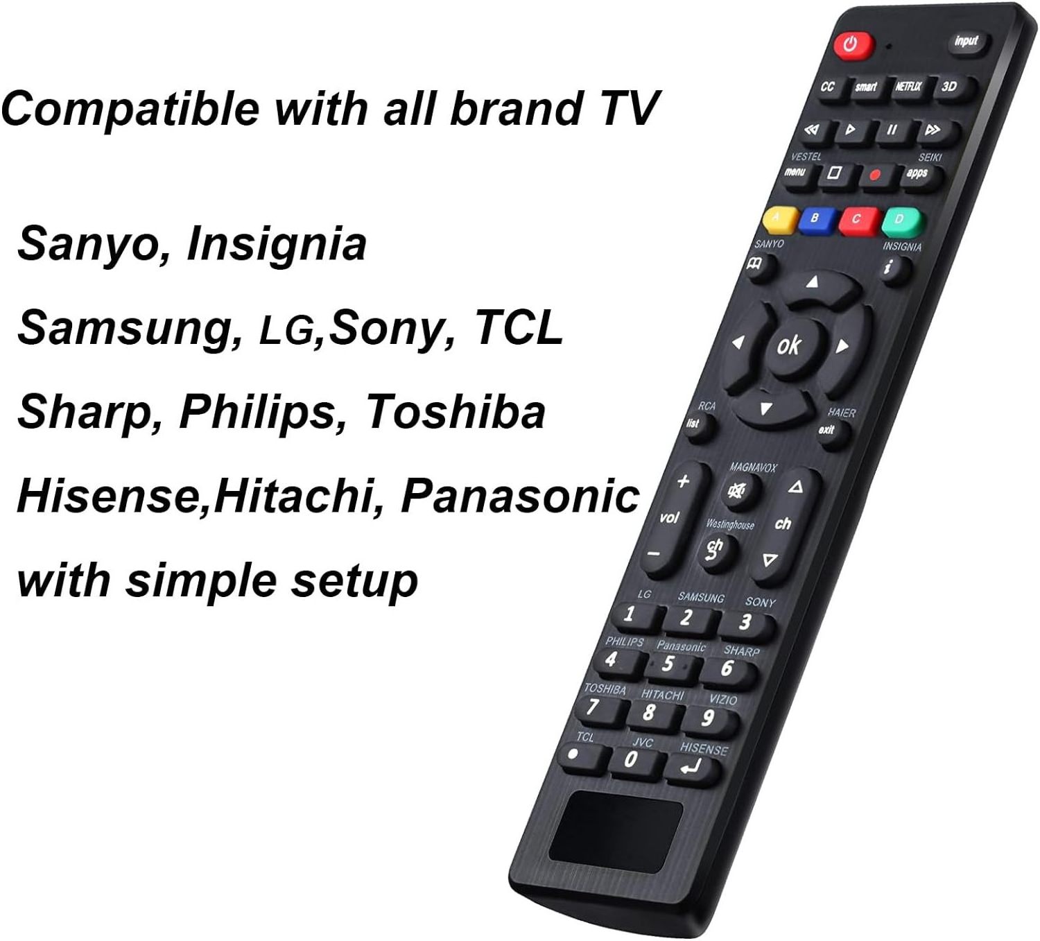 RC-G008 Universal Remote Control fit for LG fit for Sony fit for Samsung fit for Toshiba fit for Hisense fit for Sharp TV