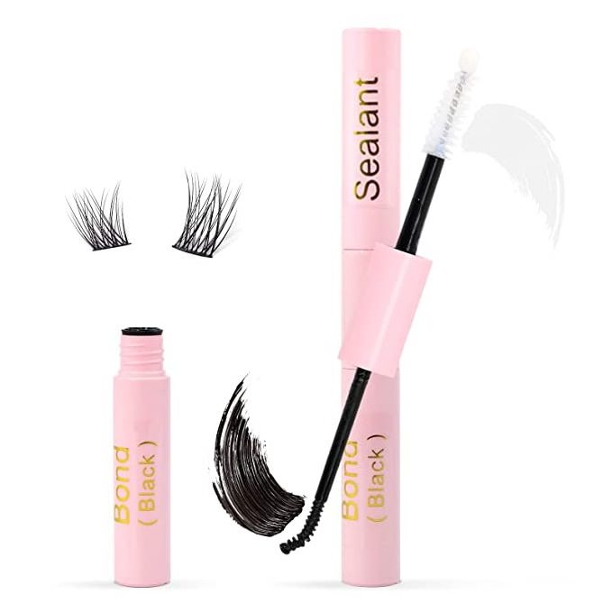 Custom 2 In 1 Duel Lash Bond And Sealant Mascara 10 Day Lash Glue Waterproof Diy Segment Lashes Glue Bond And Remove