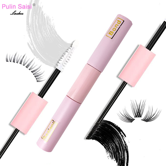 Custom 2 In 1 Duel Lash Bond And Sealant Mascara 10 Day Lash Glue Waterproof Diy Segment Lashes Glue Bond And Remove