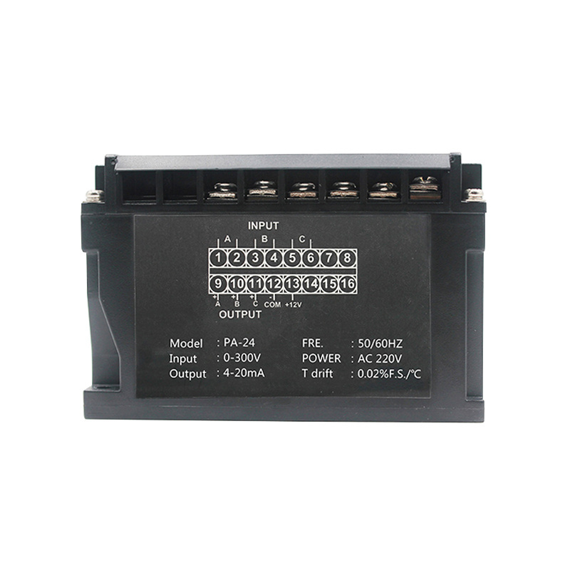 PA-26 1p2w, 3p3w, 3p4w 3 phase Power Transducer Active 5A/100V 4-20mA output Signal Isolated Power Transmitter