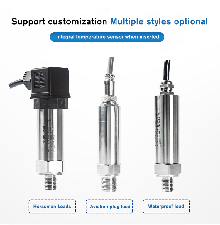 LCD Water Pressure Sensor 4-20ma Output -1-600bar Pressure Transmitter Hydraulic Pressure Sensor 0-10V Transducer