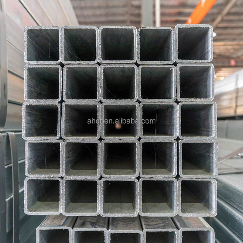 2x2 Galvanized 14 Gauge Tubing 12m Length Square Steel Pipes 14 gauge tubular iron for Shelter Structure