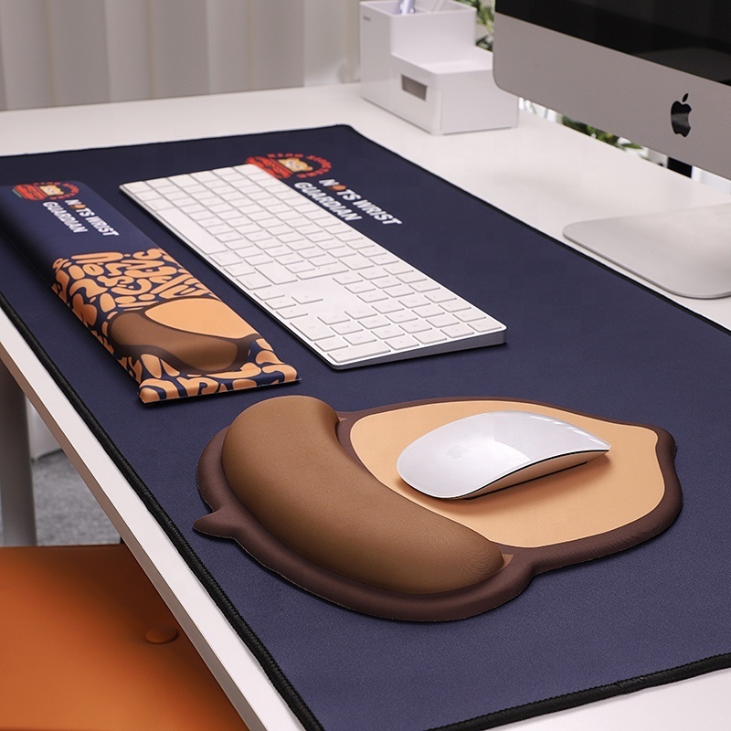 Hot Sale 3D Acorn-shaped Durable Silica Gel  Mouse Pad with Soft Comfort Wrist Support Keyboard Pad, Desk Mat