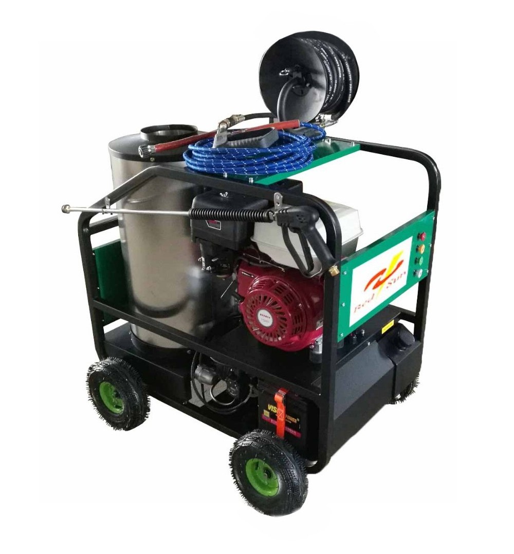 hot water high pressure car wash equipment with gasoline engine 13hp/250bar/4000psi