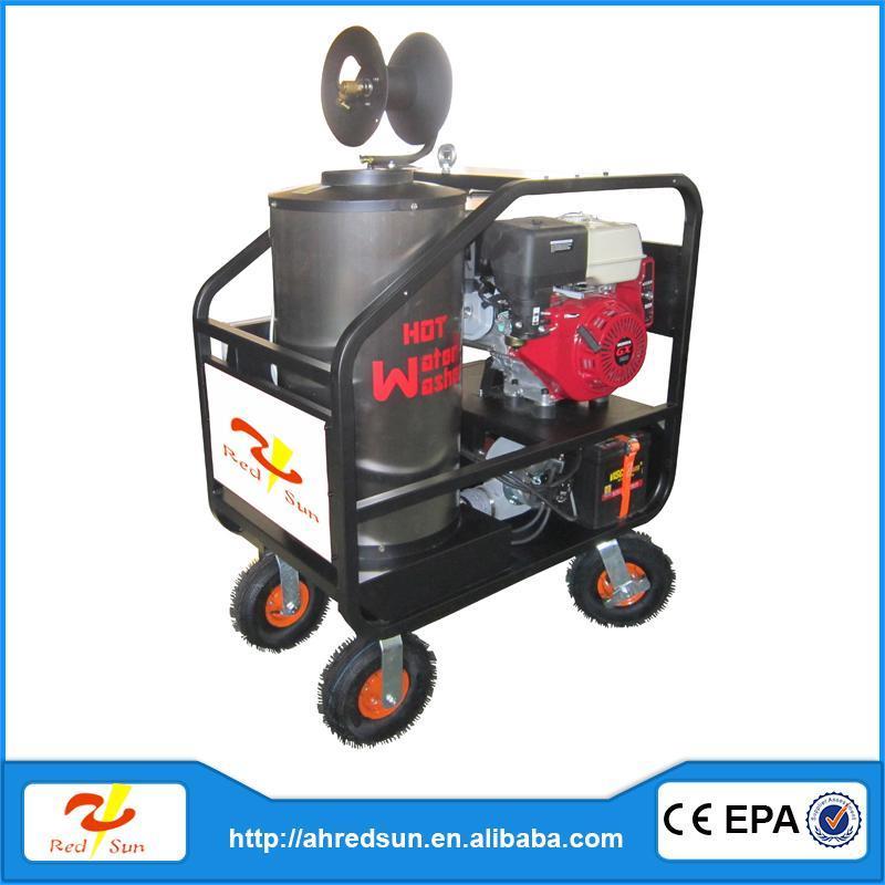 hot water high pressure car wash equipment with gasoline engine 13hp/250bar/4000psi