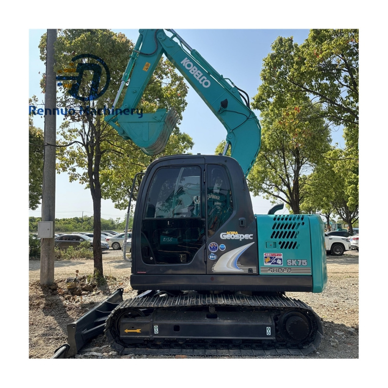 Fuel-efficient Second hand Kobelco SK75 SK60 SK130 SK140 Used kobelco sk75 Mini Crawler Excavator in stock