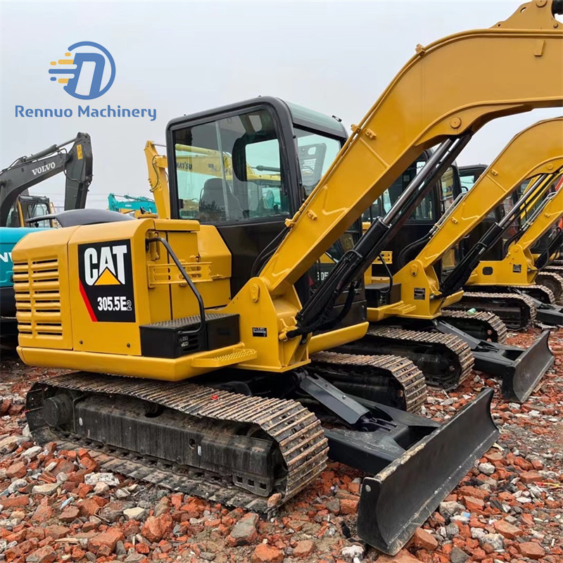 Used original CAT 305.5E2 excavator 5 Ton CAT hydraulic crawler backhoe mini excavator at low price