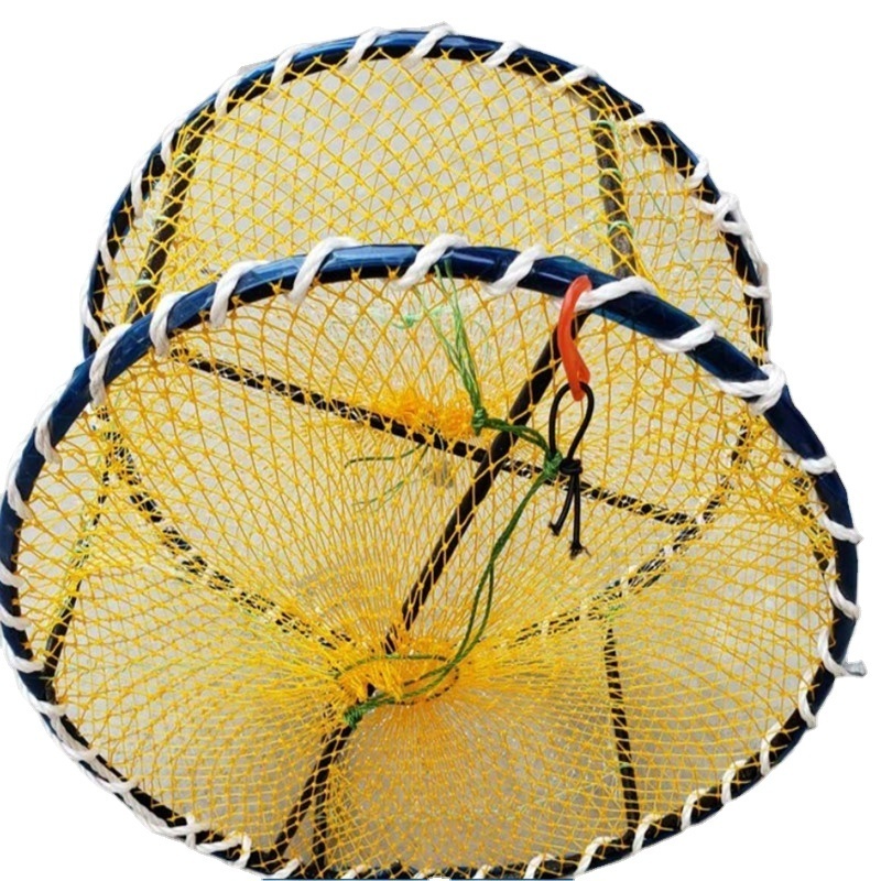 Round metal lobster crab trap cage aquaculture traps fishing net for sale