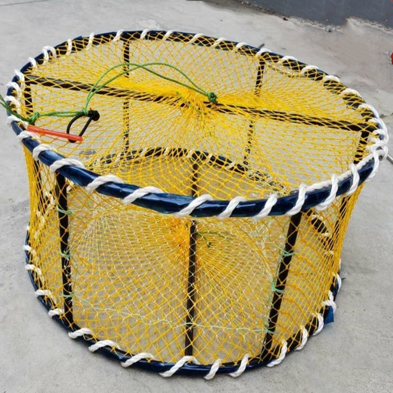 Round metal lobster crab trap cage aquaculture traps fishing net for sale