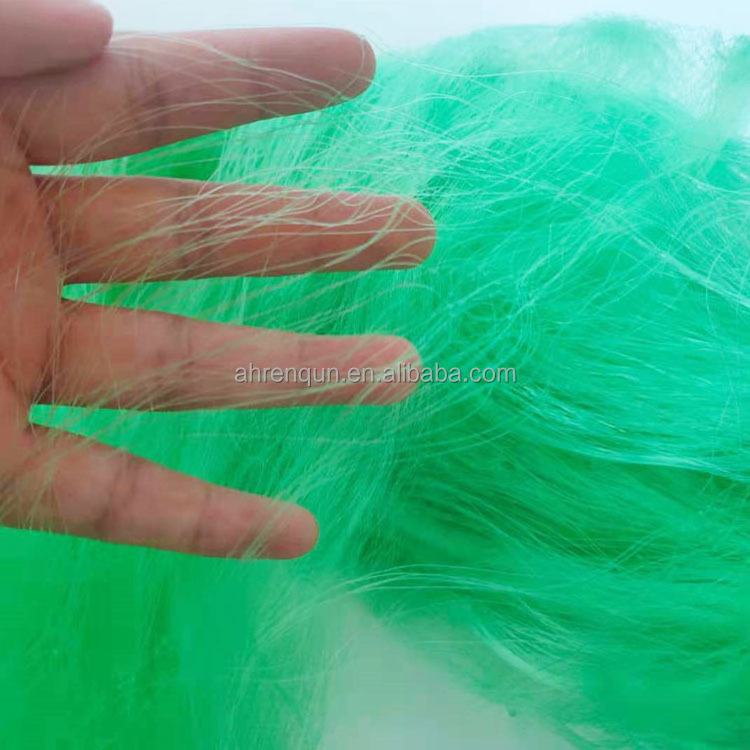 factory price high quality green fish netting 3 layers nylon gill fishing net