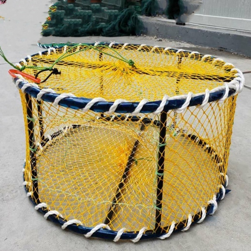 Round metal lobster crab trap cage aquaculture traps fishing net for sale