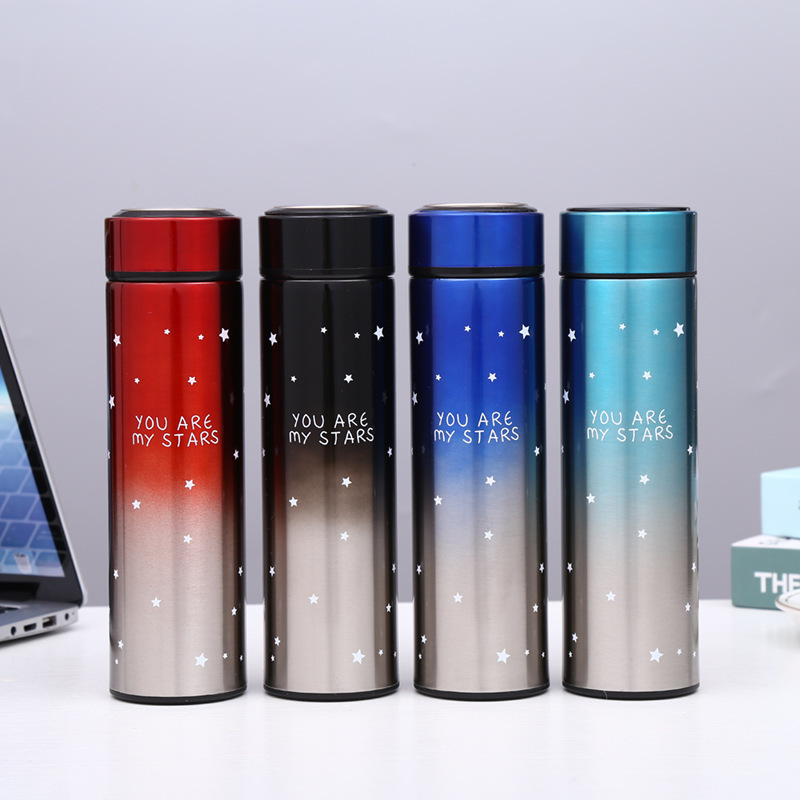 500 Ml Smart Water Bottle Led Stainless Steel Vacuum Flask Intelligent Thermos Smart Termos Termo Digital Flask