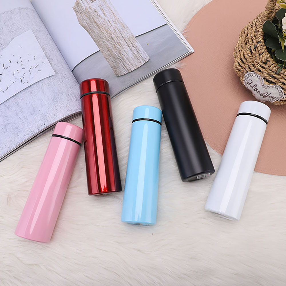 lid temperature display led smart sports metal bottle stainless steel drinking water bottle thermos vacuum flask