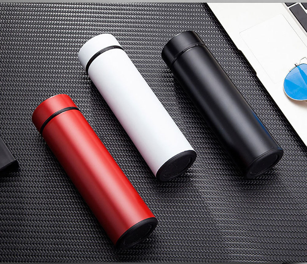 lid temperature display led smart sports metal bottle stainless steel drinking water bottle thermos vacuum flask