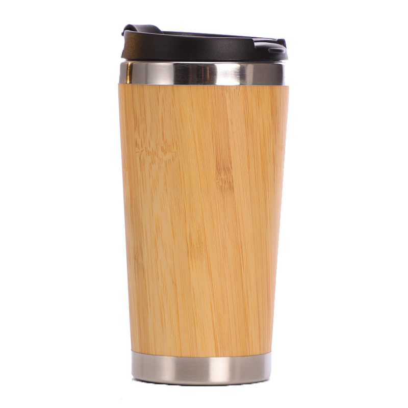 Custom Logo Eco Friendly Insulated Stainless Steel Tea Infuser Wooden water bottle tea infuser vacuum cup flask