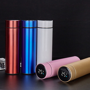 lid temperature display led smart sports metal bottle stainless steel drinking water bottle thermos vacuum flask