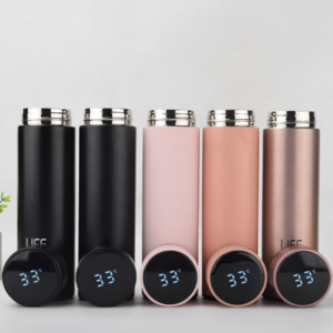 500 Ml Smart Water Bottle Led Stainless Steel Vacuum Flask Intelligent Thermos Smart Termos Termo Digital Flask