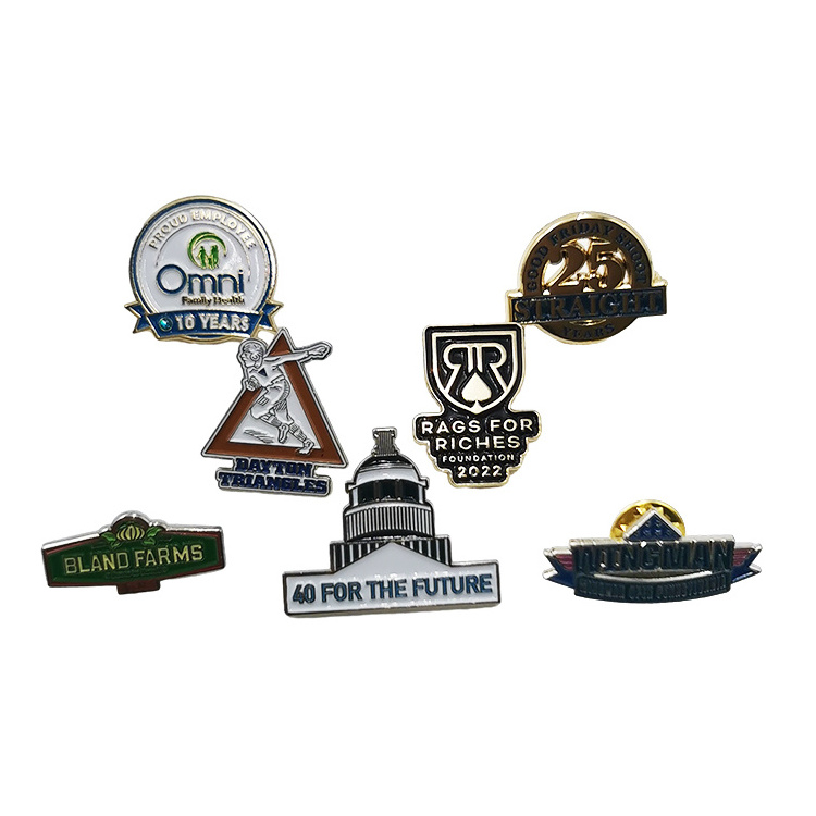 Soft Enamel Security Lapel Pins and Badges Factory Customized 1 Piece Iron Souvenir Custom Design Logo Metal Europe Folk Art