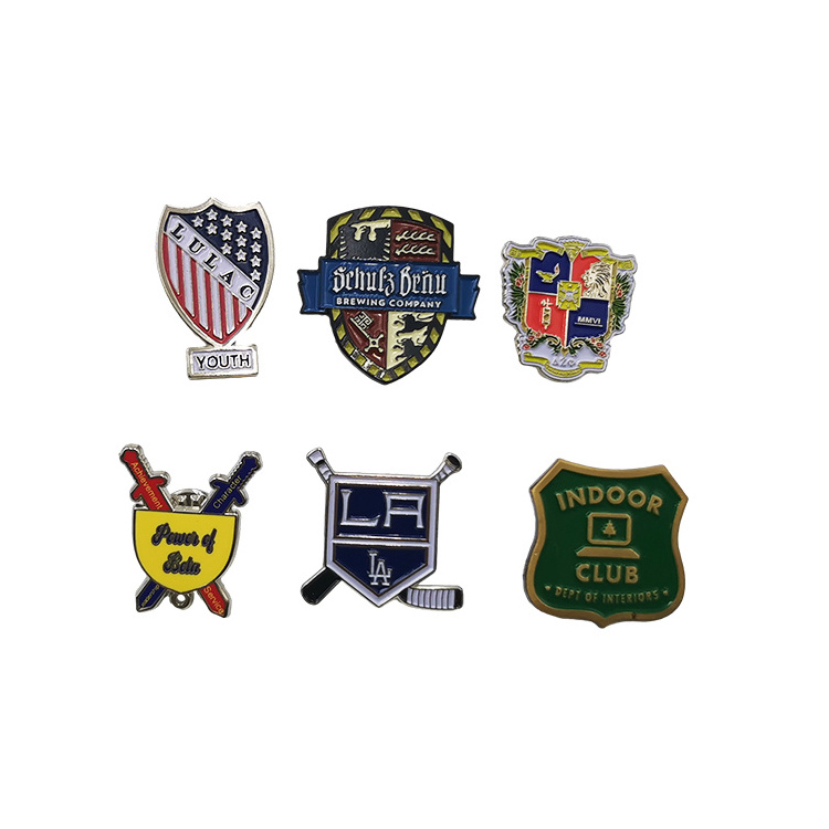 Soft Enamel Security Lapel Pins and Badges Factory Customized 1 Piece Iron Souvenir Custom Design Logo Metal Europe Folk Art