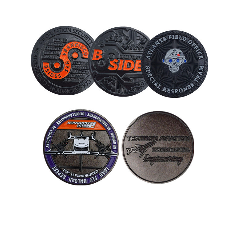 Customization Die Casting 3D Black Painting 1.75in Canada Metal Challenge Coin Souvenir