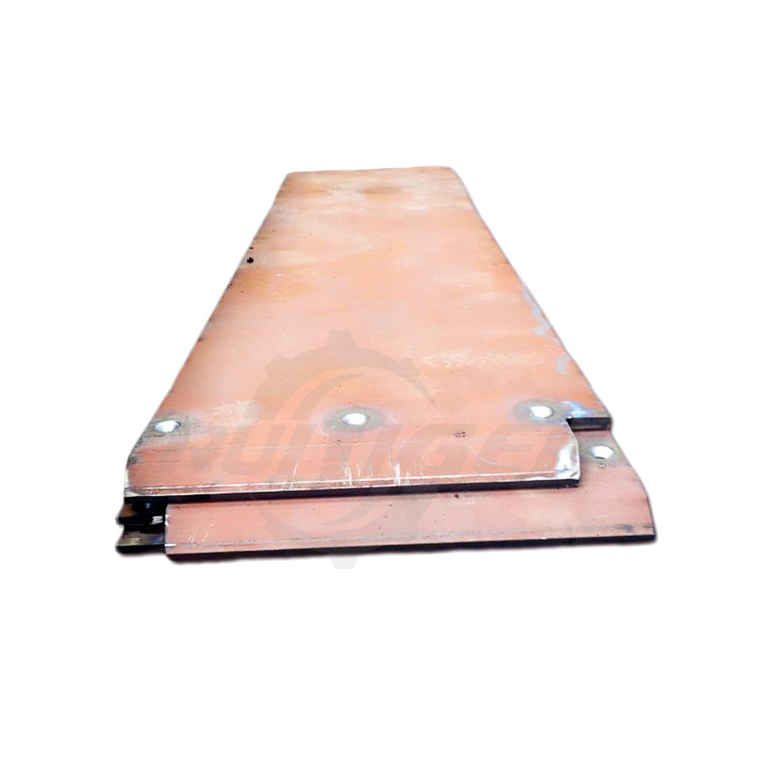 Paver blade auger blade track plate ironing plate