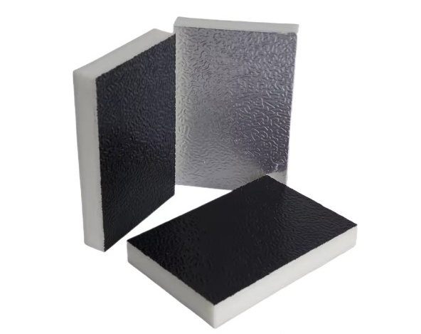 PIR/PUR  foam pre-insulated pipe board with single side embossed jit