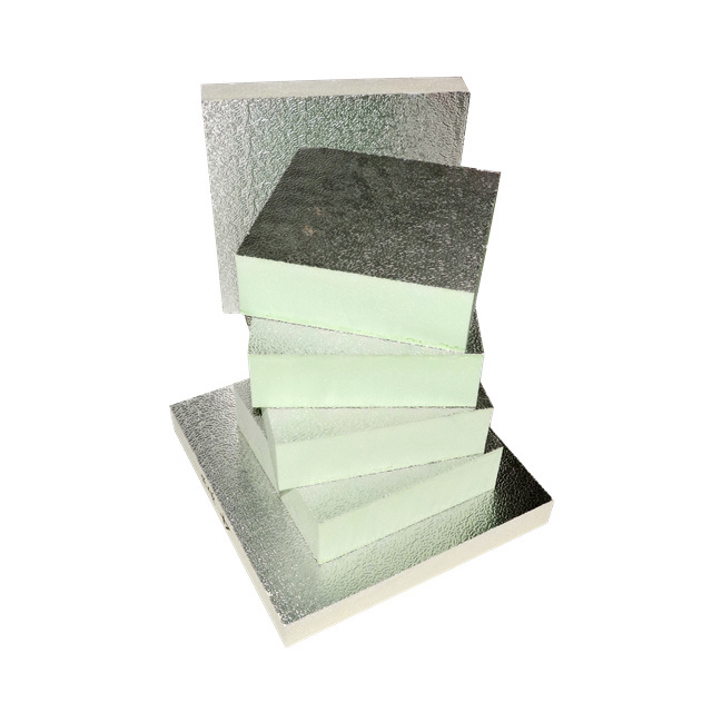 Aluminum Foil PIR Foam Board Insulation with Fiberglass Tissue for Roof Warehouse