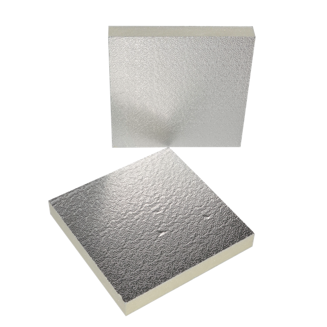 China Factory Offers hvac Systems Price PU Rigid PIR Insulated Duct Panel with Aluminum Foil Polyurethane Foam Board