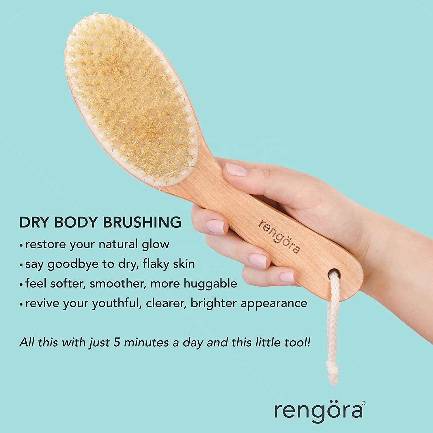 Wholesale High Quality Dry Brushing Body Brush Custom Logo Wood Handle Dry Exfoliating Brush for Improving Lymphatic Drainage