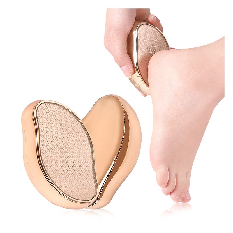 Hot Sale Pedicures Products Foot File Gold Crystal Foot Scrubber Dead Skin Remove Foot Scraper for Callus Removal