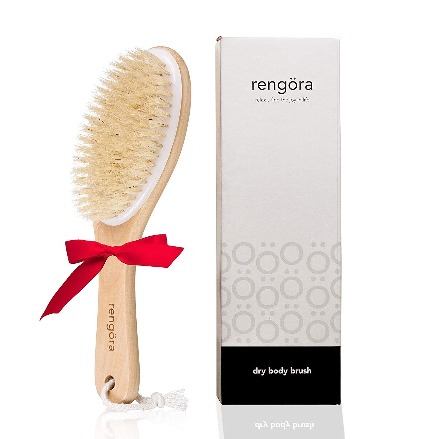 Wholesale High Quality Dry Brushing Body Brush Custom Logo Wood Handle Dry Exfoliating Brush for Improving Lymphatic Drainage