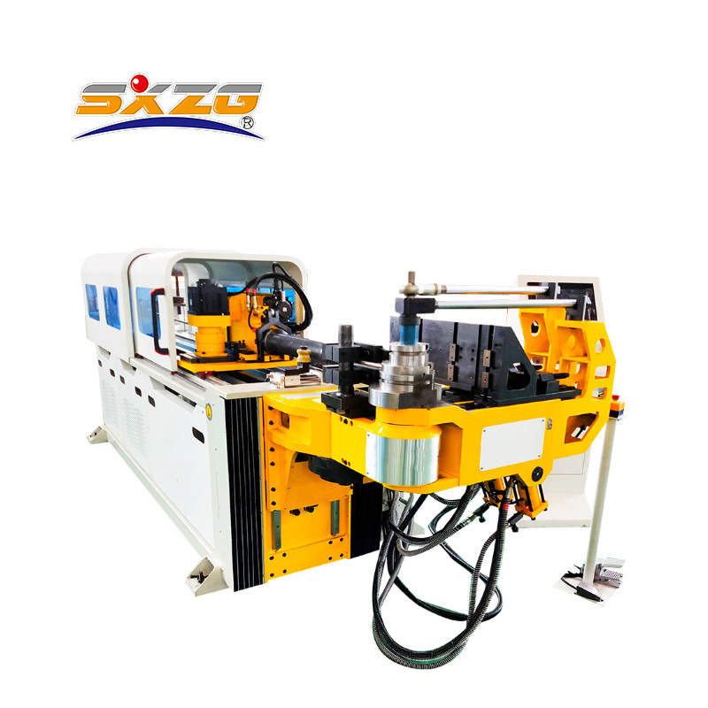 2 Axis Hydraulic CNC Square Copper Exhaust Tube Pipe Bending Machine