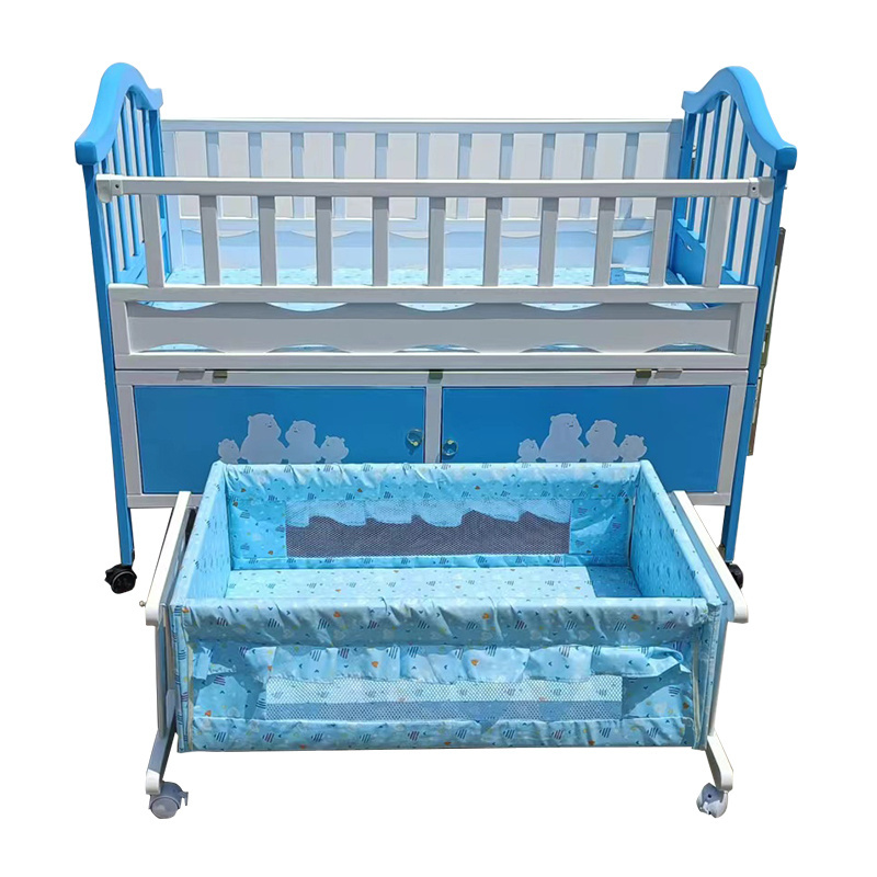 Indian Pakistan popular baby bed Baby Sleep Swing Cribs hand shaking cradle cot Baby Cradle Bed